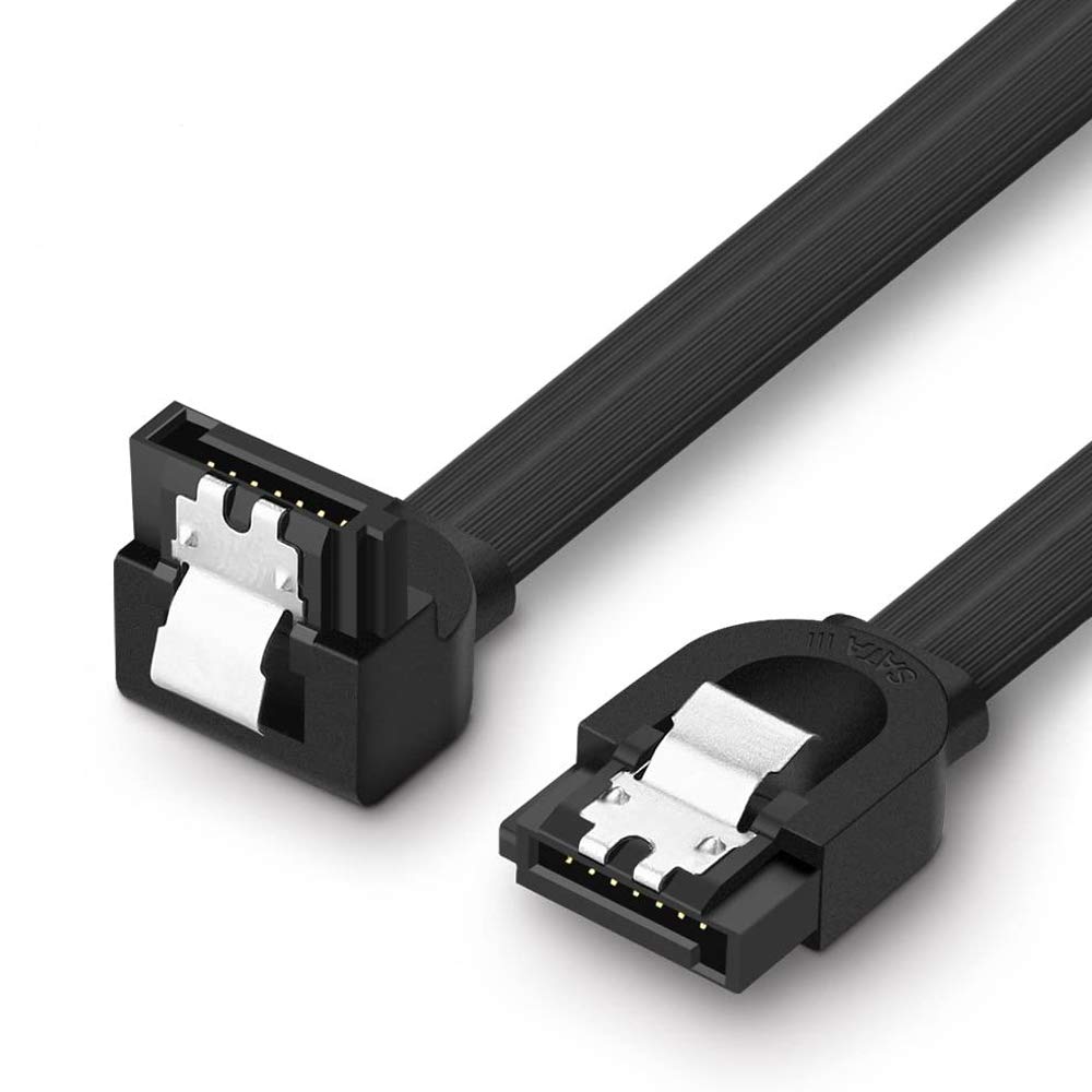 UGREEN SATA Cable 3.0 To Hard Disk Drive HDD SSD ODD 6Gbps High-Speed Data Plug Cord, Straight To Bending (0.5M) - Black