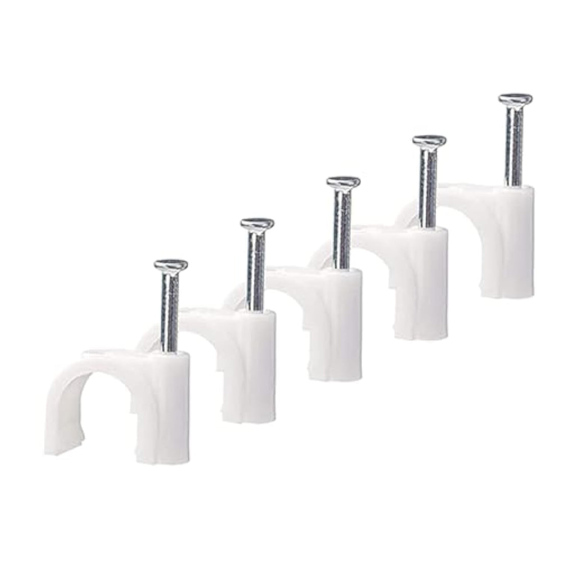 Circle Cable Clip With Steel Nail 6 mm - 25 pcs
