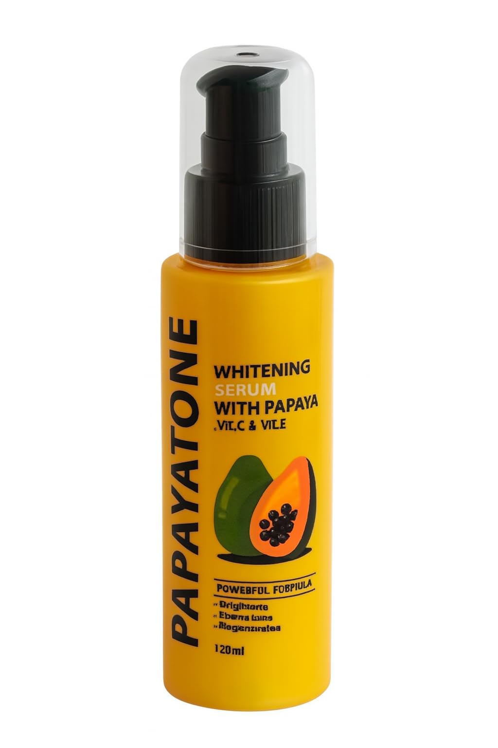 Papaya Tone Skin Whitening Serum with Papaya & Vitamin C, Moisturizing & Brightening Serum, 120ml