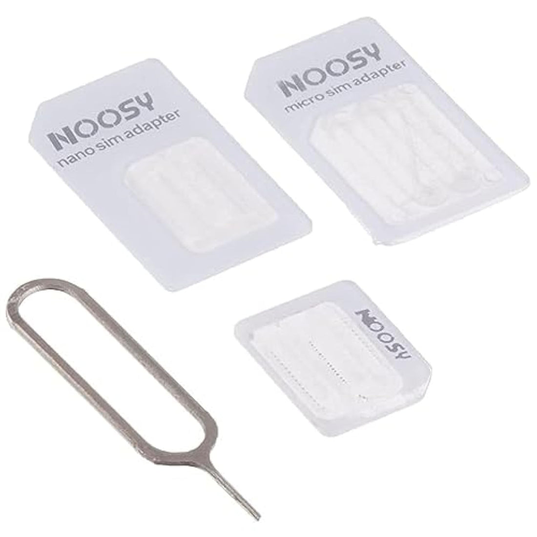 LAB7 4 in 1 Sim Card Adapter Set Nano, Micro & Standard for Mobile Phones (White)