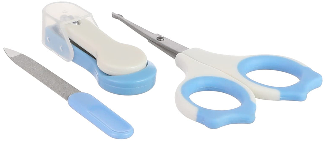 La frutta baby manicure set for kids- light blue and white