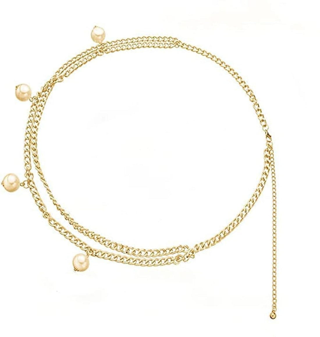 Pearls Body Chain Gold Layered Waist Chains Body Chain Jewelry for Women and Girls
