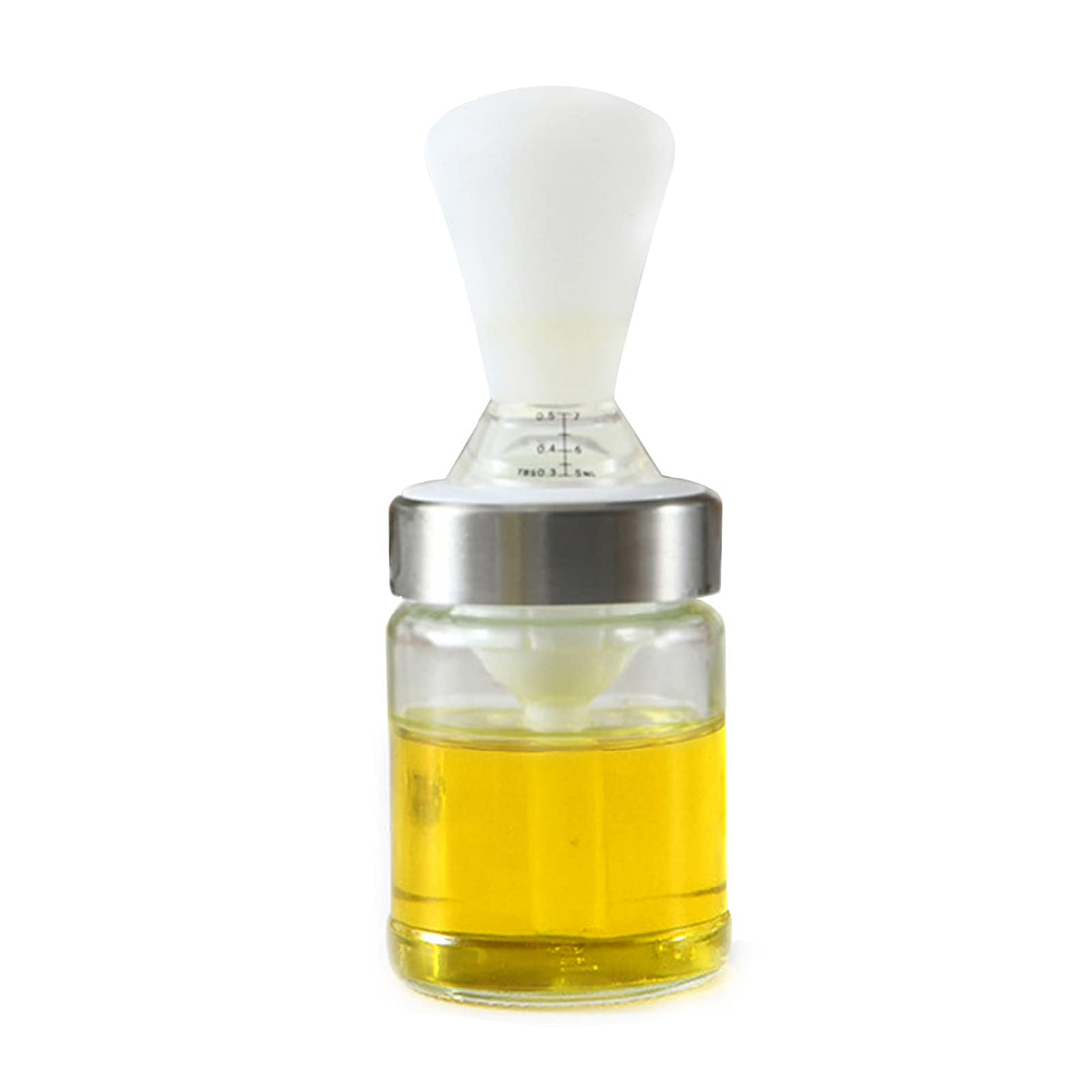 RoseFlower Oil Brush Bottle, Silicone Brush with Glass Oil Bottle for High Temperature Picnic Grill Outdoor Brushing Steak Kitchen Baking Salad #2