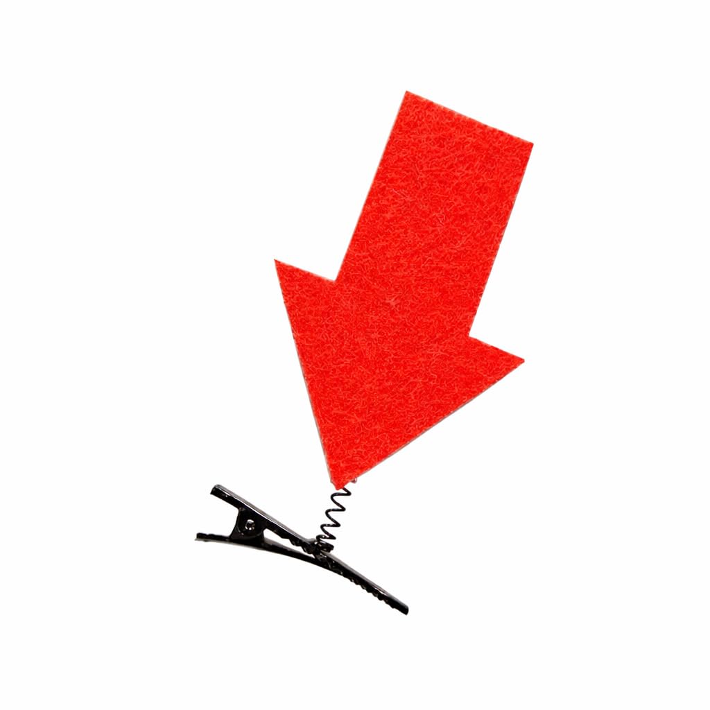 Red Arrow Hair Clip, Cute Decorative Hair Accessory with Spring Clip