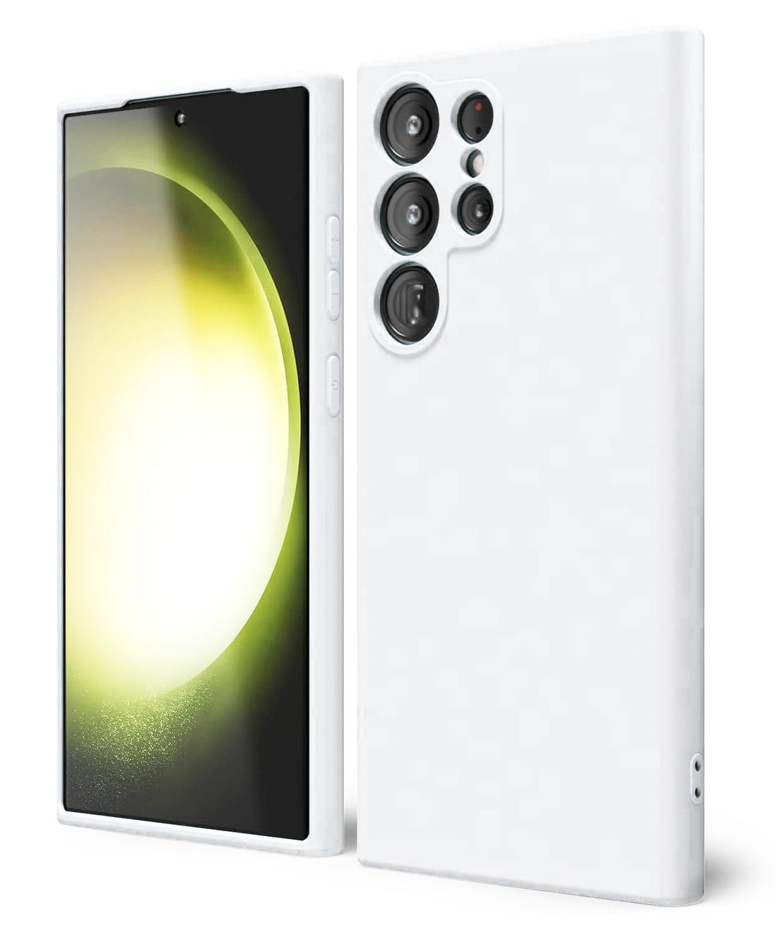 Silicon Microfiber Lining Mobile Magic Soft Case with Camera Protection For Samsung Galaxy S23 Ultra 5G (White)