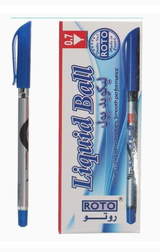 Roto Liquid Ballpoint Pen 0.7 mm Pack Of 12 Pcs. - Black