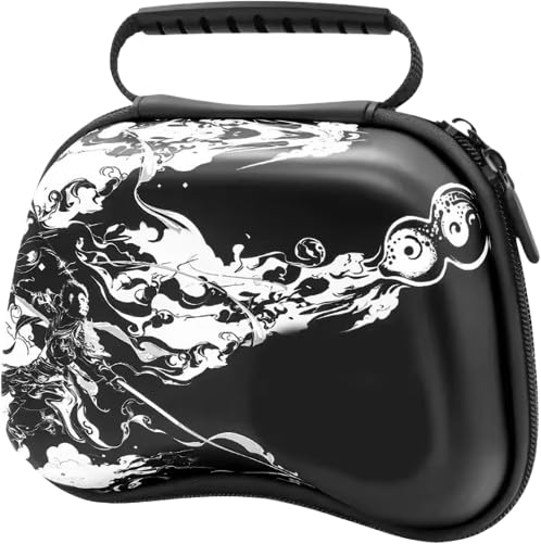 Energy Case Controller Storage Case Compatible with Wukong Black | Durable Shockproof Handbag Compatible with PS5 / PS4 / Xbox One Size