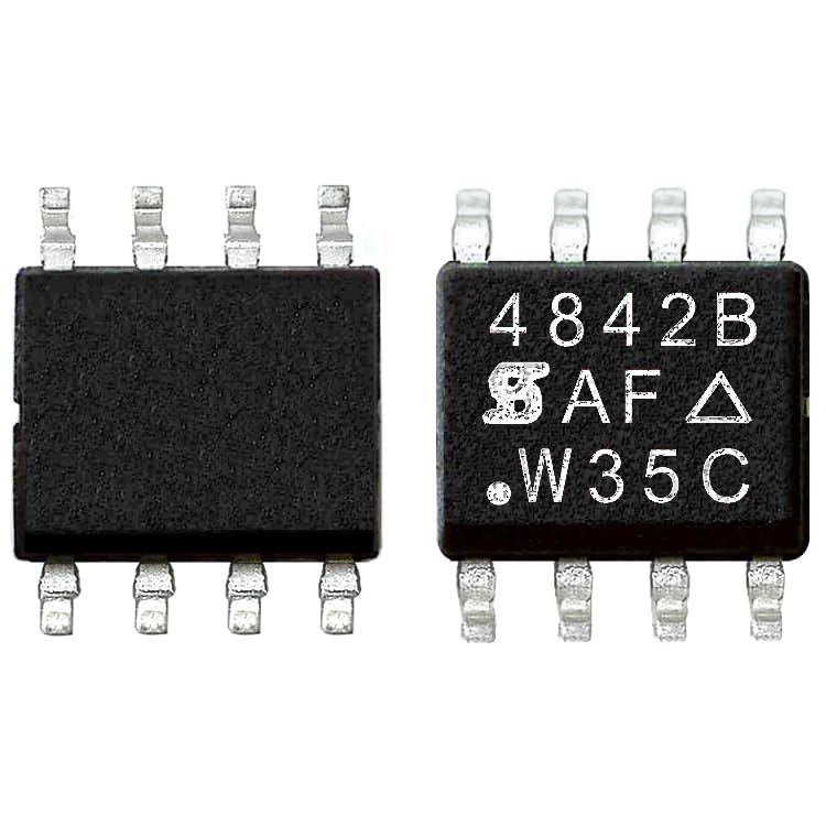 Essie Transistor 2PCS SI4842B SI 4842B SI4842 4842 SI484 SI48 SI-4842B SI4842BDY Chipset Integrated Circuit IC - SOP 8 N-Channel MOSFET Transistor 30V