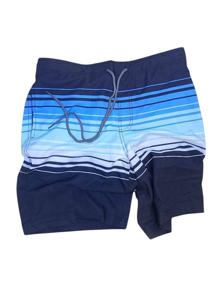 شورت سباحة رجالي مايوه سريع الجفاف - بطانة داخلية Men's Quick Dry Classic Logo Tri-block Series Swim Trunk Swim Trunks