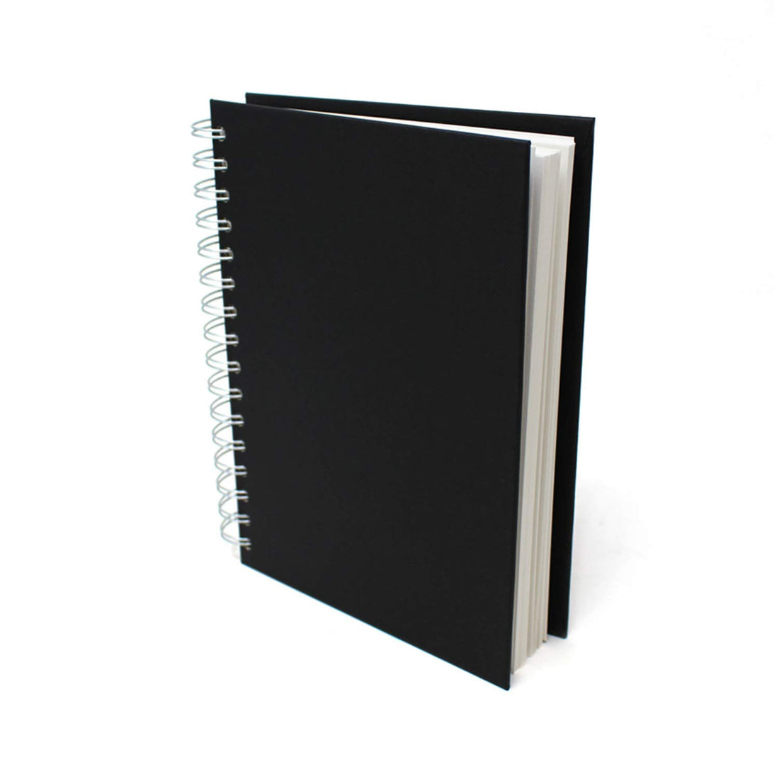 Artway Studio – Spiral Bound A5 Sketchbook – Portrait - 96 Sides/48 Pages of 170gsm Cartridge Paper – Black Hardback Sketchbook