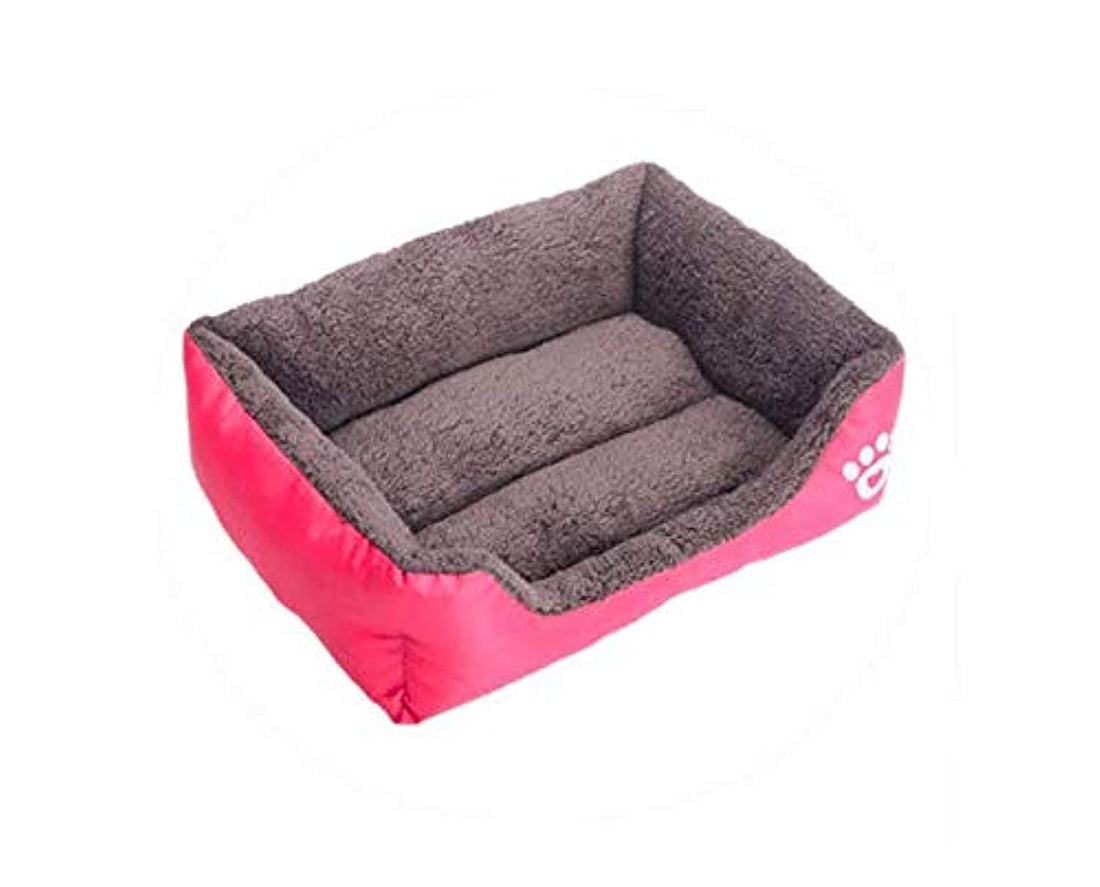 Solid Color Pet Dog Bed Soft PP Cotton Filled Puppy Cat Sofa Bed Warm Pet Cushion Rectangle Cat Dog Mat