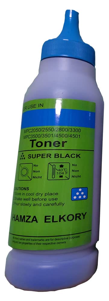 ONE COLOR Toner Refill for all Ricoh color copiers & PRINTERS Ricoh Aficio MPC 2030, 2050, 2350, 2530, 2550, 2800, 3300, 3500, 3501, 4500, 4501 Color Laser Multifunction Printers (C,Y,M,B) (CYAN)