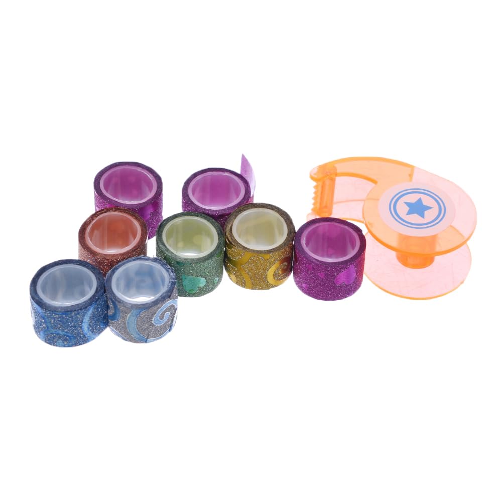 Elmaayergy TY-6 Set Of 10 Pieces Of Decorative Glitter Tape 3 * 1.5 With Durable Material, Suitable For School And Home