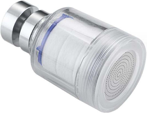 360 Degree Rotating Faucet Filter with 6 Replacement Cartridges Tap Water Purifier for Kitchen Sink Bathroom Impurity Removal Easy Installation