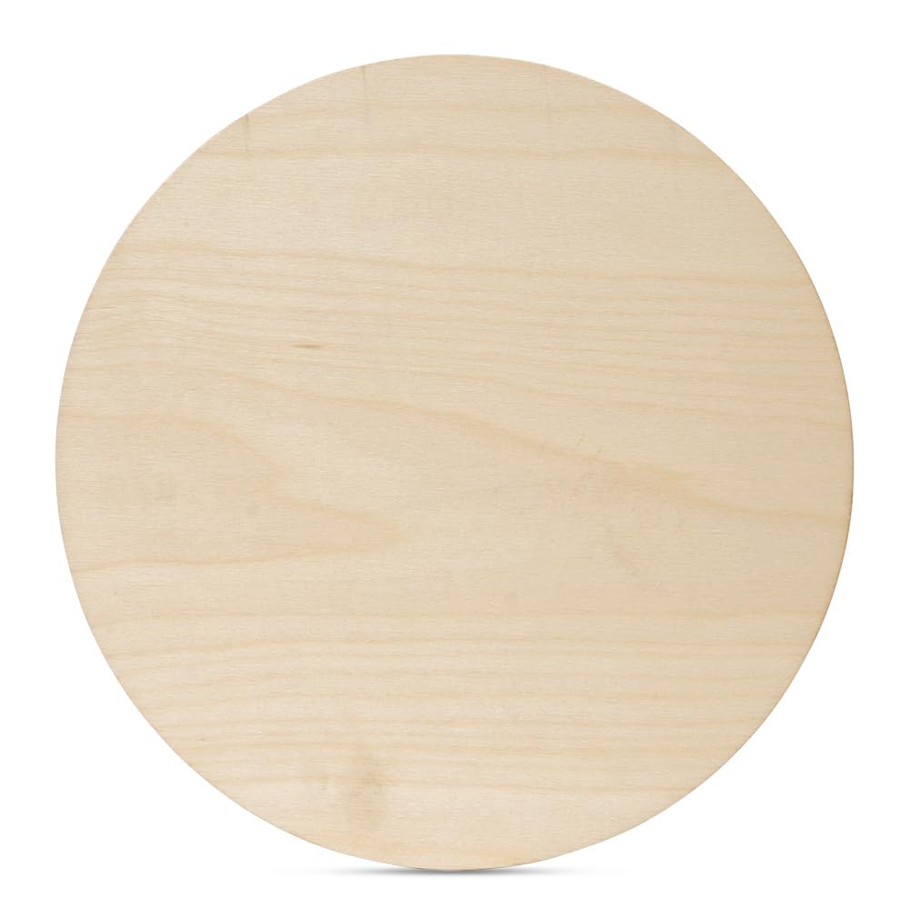 Woodpeckers Wood Circles 20 inch, 1/8 Inch Thick, Birch Plywood Discs, Pack of 1 Unfinished Wood Circles for Crafts, Wood Rounds