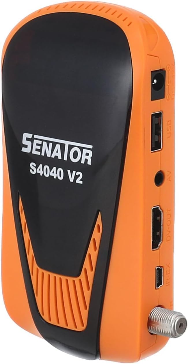 SENATOR S4040 V2 TV Remote Control, Multifunctional Programming, Orange and Black, Compatible with Multiple Devices