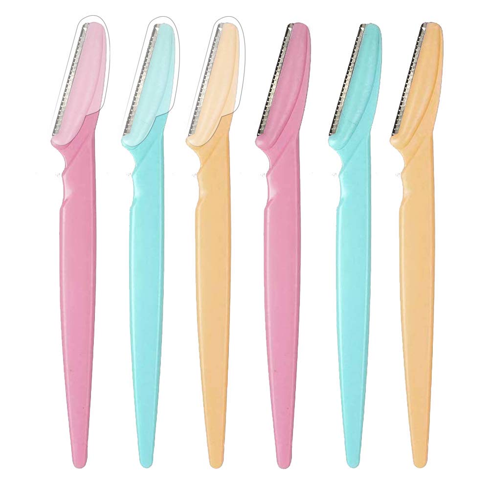 Women Face Shaver Peach Fuzz - 3R Factory Ladies Razors for Facial Hair, Lady Facial Shavers for Women, Facial Razor Face Blade Shave Fine Hairs, Brow, Face & Neck. Come with Safety Cover (Packs of 6)
