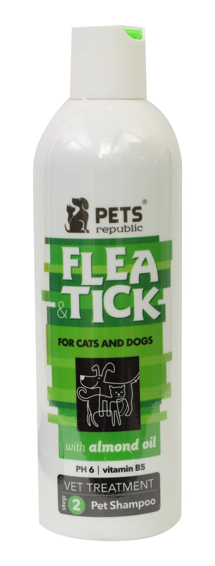 Pets Republic Flea And Tick Shampoo With Almond Oil For Dogs And Cats 500 Ml Clear