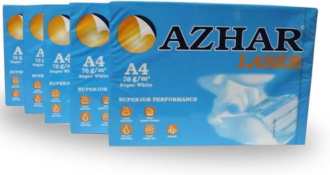 AZHAR Copy A4 Paper Economy Plastic -70g - Pack of 5