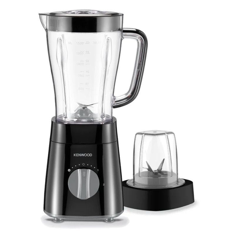 Kenwood Countertop Blender 500 Watt With 2L Jug, Pulse Function, and Grinder Mill Attachment in Black/Grey – BLP18.150BK