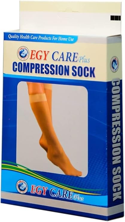 Eggycare Medical Varicose Veins Stockings, Calf Compression Socks, Beige for Women and Men, Treatment and Prevention of Varicose Veins
