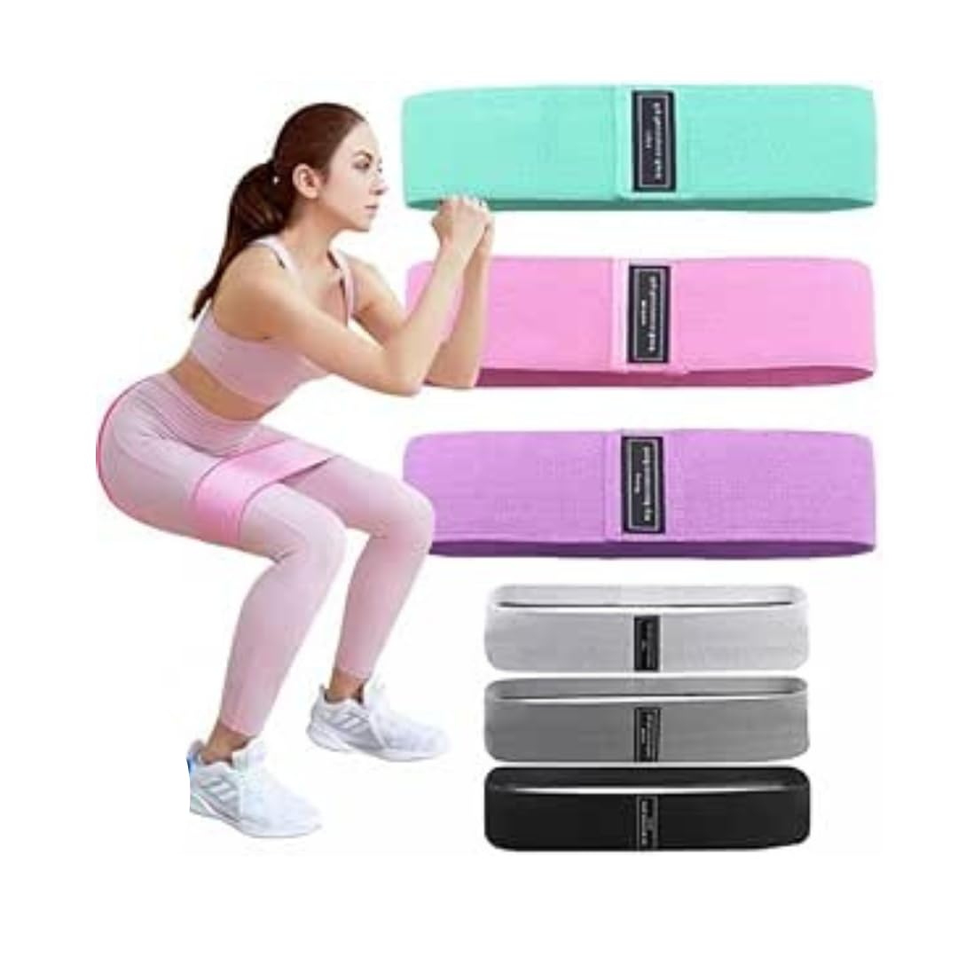 Physioline resistance band for physiotherapy trainingAnti Slip Fabric Elastic Bands for Squats Training, Glutes, Legs and Thigh Shaping