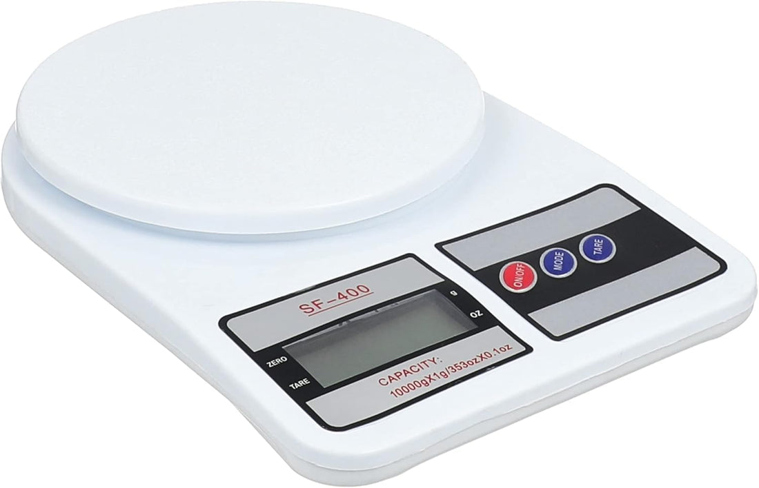 D-LOGO High Precision Digital Kitchen Scale - White Electronic Scale with LCD Display, Ideal for Accurate and Easy Measurement of Ingredients, 10kg Capacity, Modern Design for Daily Kitchen Use