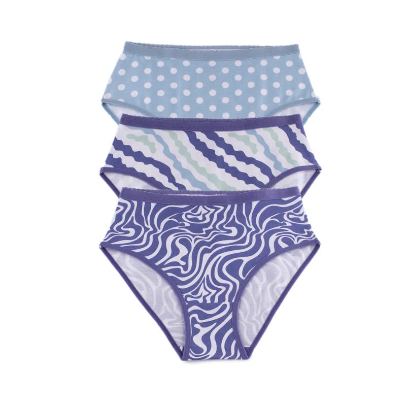 Milk Multicolor Pack of 3 Printed Brife Undewear For Women Size Medium - M-327-BR-M