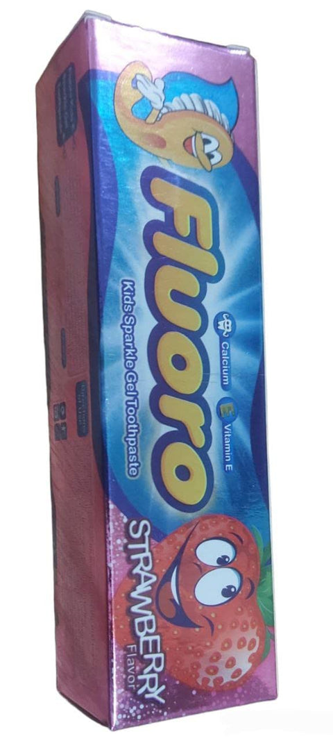 Fluoro Kids Sparkle Gel Toothpaste with Strawberry Flavour 50gm