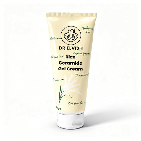 Dr. Elvish Rice Ceramide Gel Cream Lightweight Hydrating Face Moisturizer with Rice Bran Extract, Ceramides 1/3/6-II, Hyaluronic Acid & Niacinamide | Strengthens Skin Barrier & Soothes Sensitive Skin