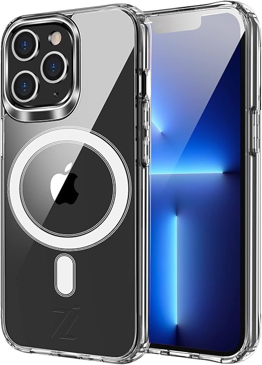 iPhone Clear Magnetic Case TPU + Acrylic Back Designed For MagSafe Chargers Hard Cover For iPhone - Luxury Phone Case - Elevate Your iPhone with Timeless Elegance and Protection (iPhone 12 Pro Max)