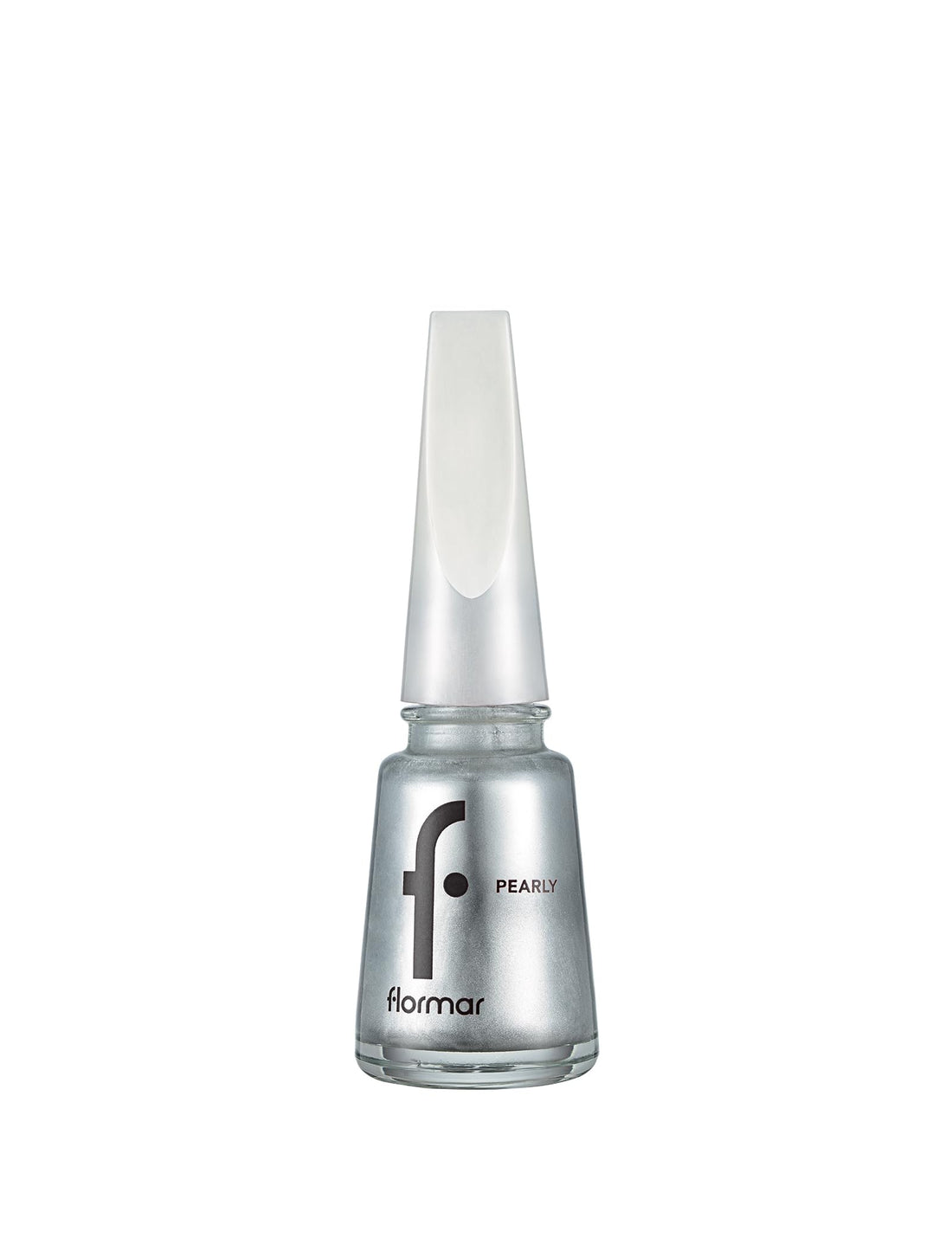 Flormar Pearly Nail Enamel PL390 Stylish Silver Pearly Finish, Even Coat Support, Layering Control