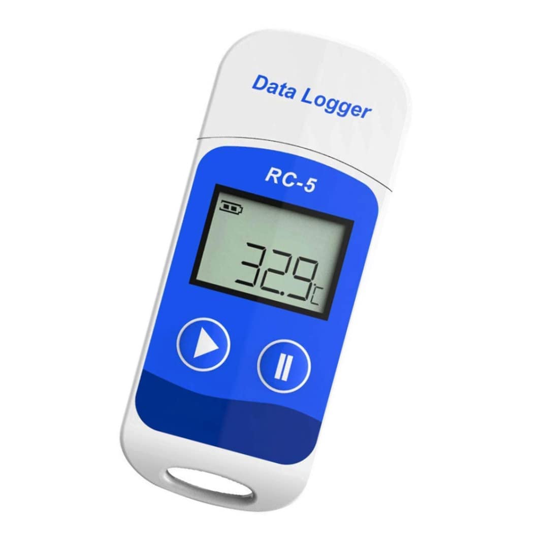 RC-5 USB Temperature Data Logger Thermometer High Accuracy 32000 Points LCD Screen Reusable