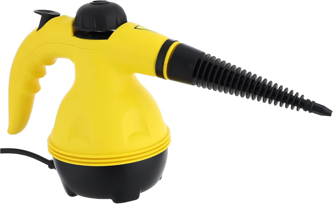 Multifunctional Steam Cleaner, 1000W, Yellow and Black, Suitable for Kitchen, Bathroom, Furniture, Windows