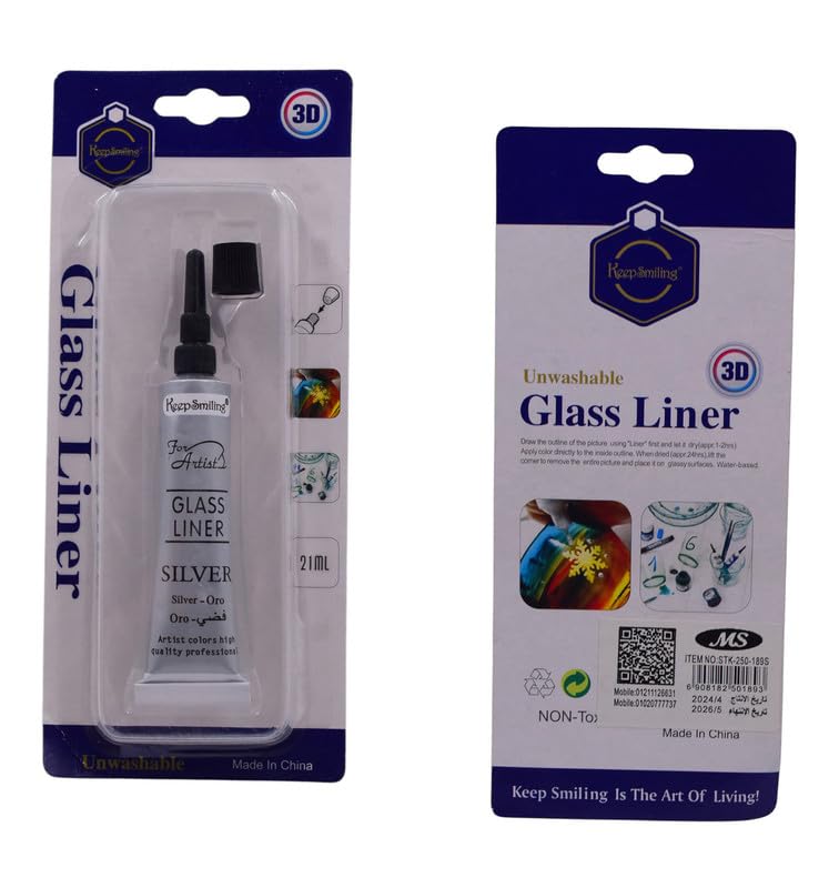 Keep Smiling Artist Colors 3D Glass Liner, 21 Ml - Silver