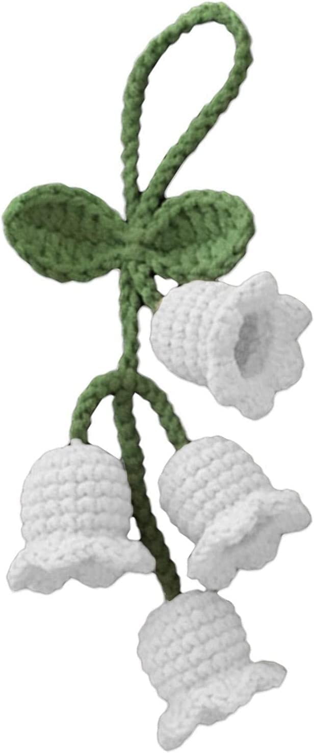 Htppzjr Creative Knitted Orchid Flower Keychain Charms Crochet Flower Pendant for Car Key Purse Phone Supplies Mini Macrame Keychains Boho Macrame Bag Charms or Car Key Purse Phone Wallet, 1, 1, 1, 1