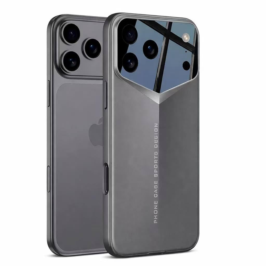 Ultra Matte Shockproof Case for iPhone 17 Pro Max, Luxury Slim Hard PC + Soft TPU Hybrid Cover with Raised Camera Protection, Anti-Fingerprint Protective Phone Case (Gray)