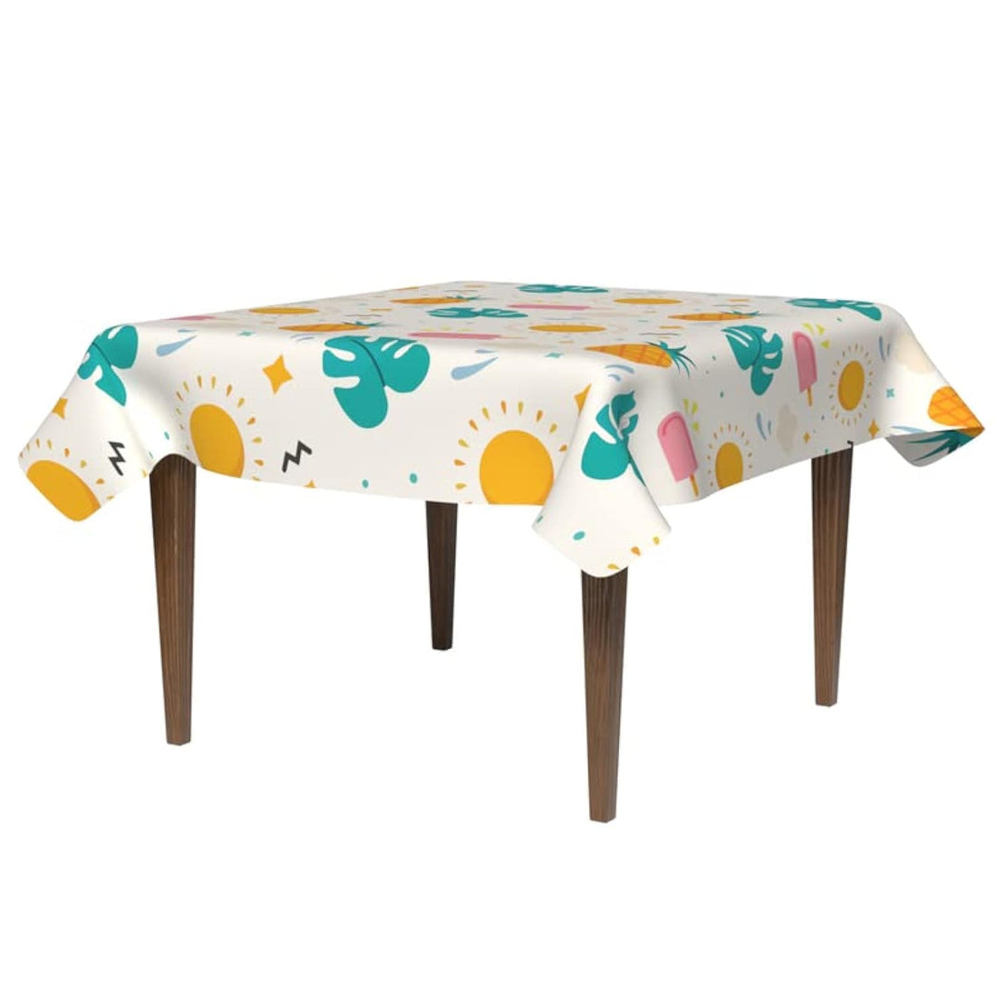 ART MOOD HOME Waterproof Polyester Fabric Pine tablecloth waterproof Multi color 140x140 CM CM