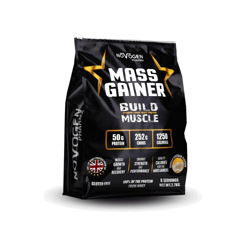 Mass gainer (8 servings) - 50g of high quality protein - 252g carbohydrates and 1250 calories
