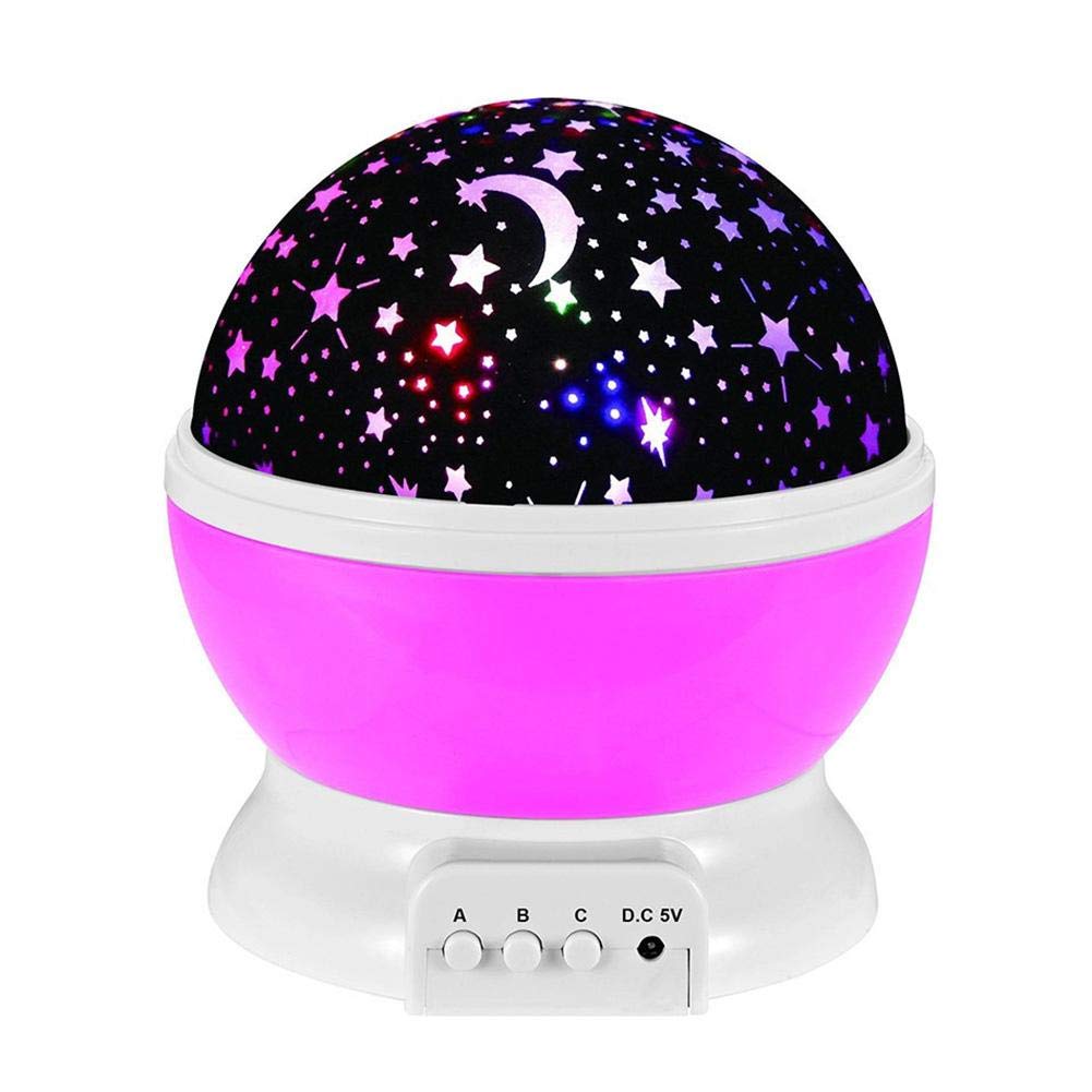 Other LED Star Master Rotating Night Light Projector Spin Starry Sky Star Master Children Kids Baby Sleep Romantic Led USB Lamp Projection Night Lighting Projector Kids Children Baby Sleeping - Pink