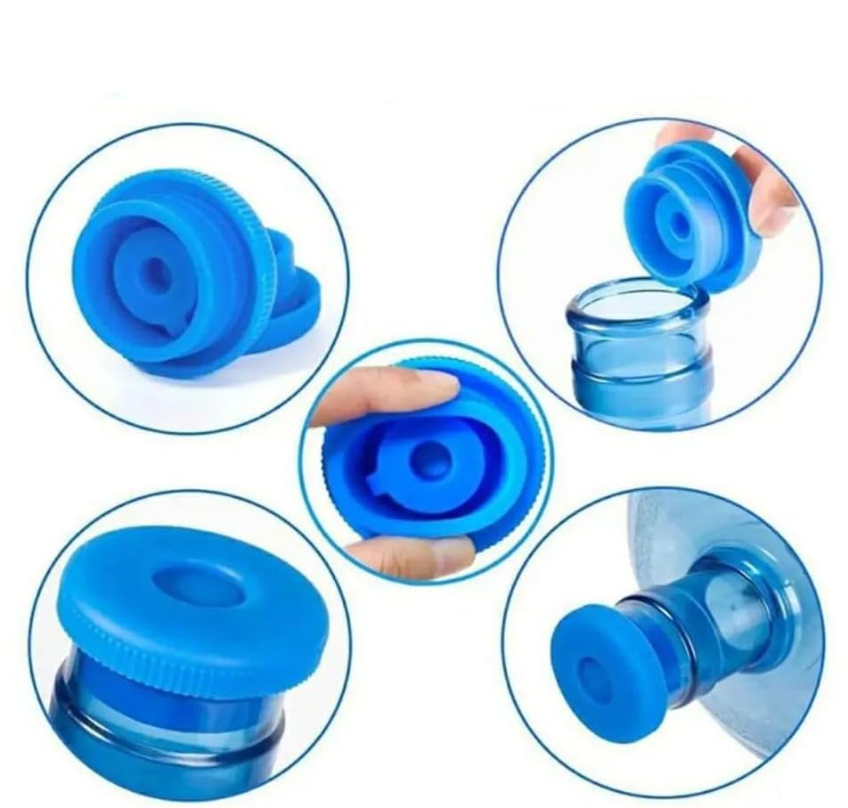 Extended Wide Non Spill Lid, 5 Gallon Water Jug Cover, Non Spill Silicone Replacement Cover Fits 55mm 3 Gallon and 5 Gallon(1 piece)