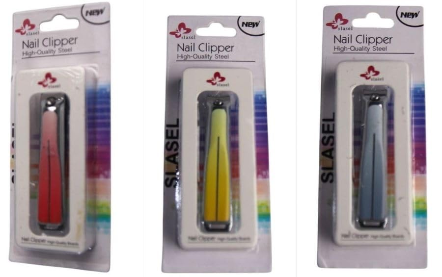 SLASEL Nail clippers,light pink,Baby Blue,Yellow,May be varied