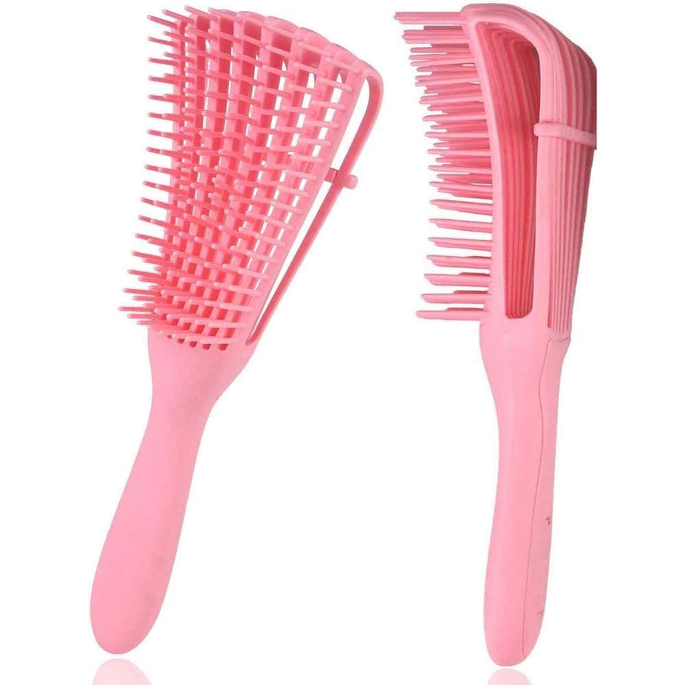 Detangling Hair Styling Brush, Anti-Slip Handle, Suitable for Curly and Curly Hair, Scalp Massage