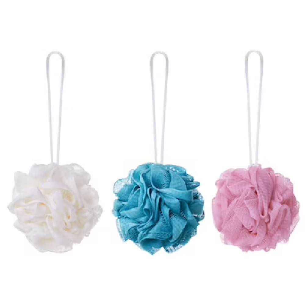 I-K-E-A ÅBYÅN Body Puff for Invigorating Clean Multicolour Polyethylene Plastic (Pack of 3)