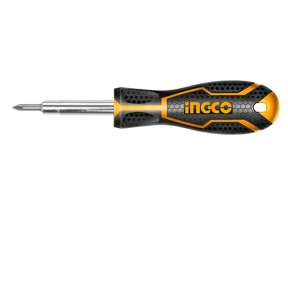 Ingco 6 IN 1 Screwdriver Set, Screwdriver kit | CR-V,with 2pcs socket & 2 pcs Two-way Bit, 1pcs Interchangeable Handle
