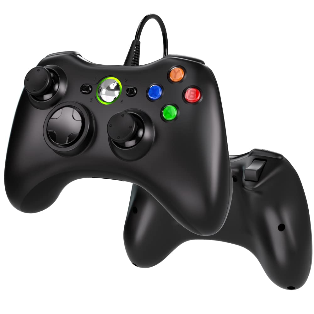 SWANPOW X-Box 360 Controller, X-Box 360 Game Controller, USB Wired Controller Compatible for X-Box 360/X-Box 360 Slim, Wired Joystick for PC (Windows 7/8/8.1/10/XP/Vista)
