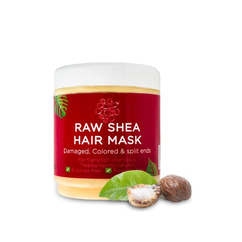 Raw African | Raw Shea Hair Mask | 100% Natural Ingredients | Deep Conditioning | Damage Repair |No Split Ends | No Sulfate | No Parabens | No Artificial Colors | For Colored Hair | High Porosity