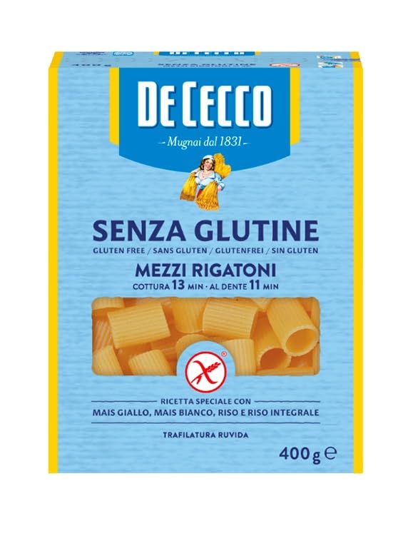 De Cecco Gluten Free Mezzi Rigatoni Pasta 400 g