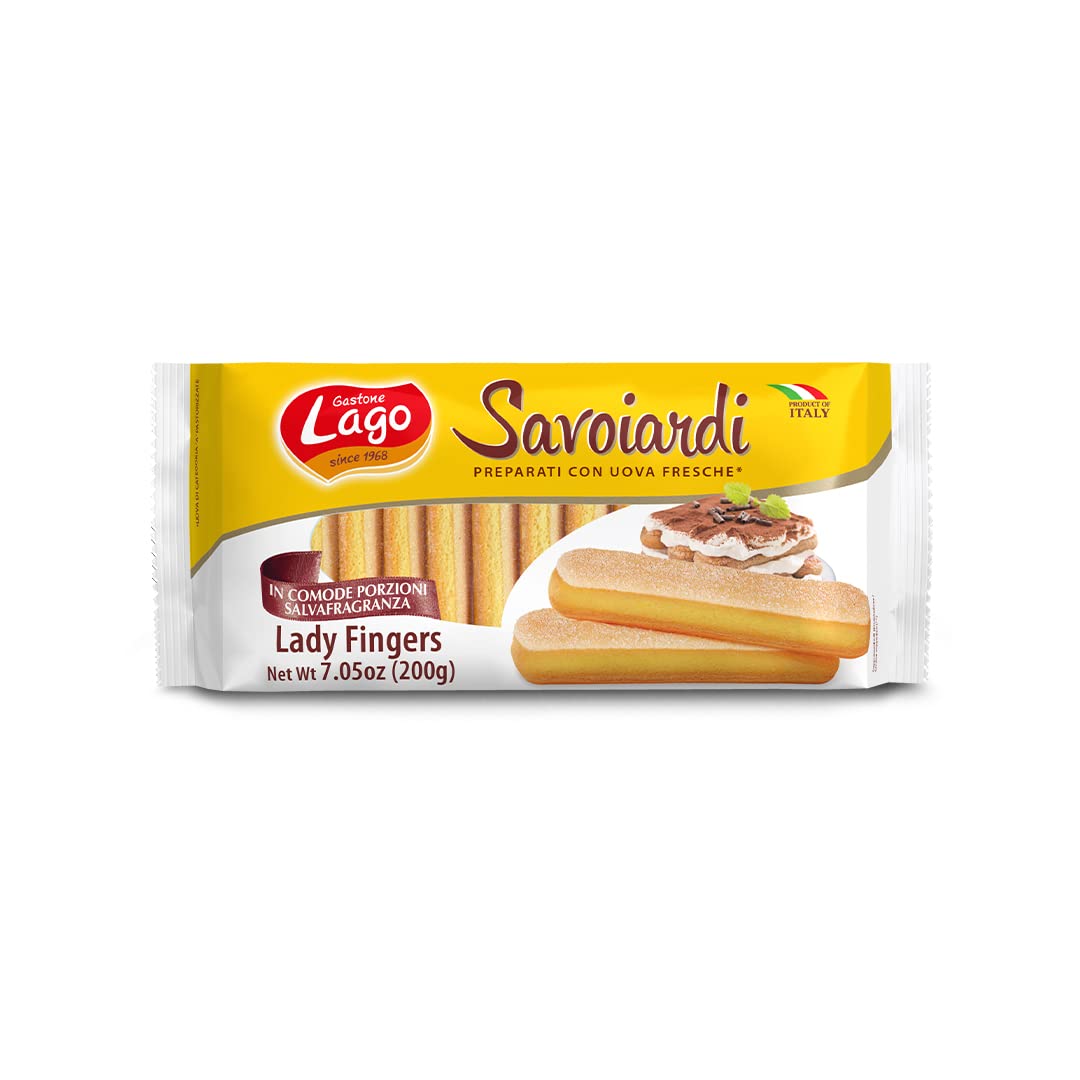 Lago Lady Finger | Contain Traces Of Soybeans, Milk Products and Nuts | Palm Oil Free | Only Natural Flavoring Used | Lady Finger - 200g