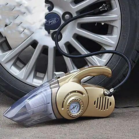 VIVA HOME 3 in 1 Car Vacuum & Inflator - Handheld Vacuum Cleaner with Digital Tire Inflator and LED Light, High Suction Power Tire Inflator and Cleaning Device, Ideal for Cars and Trips